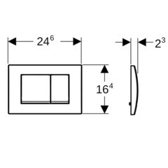 Клавиша смыва для инсталляций Geberit Delta 30 хром (115.137.21.1) - фото 4