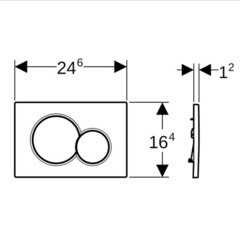 Клавиша смыва для инсталляций Geberit Sigma 01 хром матовый (115.770.JQ.5) - фото 4