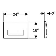 Клавиша смыва для инсталляций Geberit Delta 50 черная матовая (115.119.14.1) - фото 2