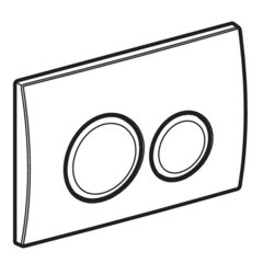 Клавиша смыва для инсталляций Geberit Delta 20 белая (115.127.11.1) - фото 4