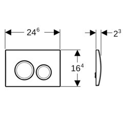 Клавиша смыва для инсталляций Geberit Delta 20 белая (115.127.11.1) - фото 3