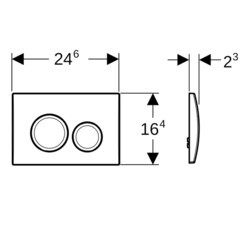 Клавиша смыва для инсталляций Geberit Delta 20 хром глянцевый (115.127.21.1) - фото 4