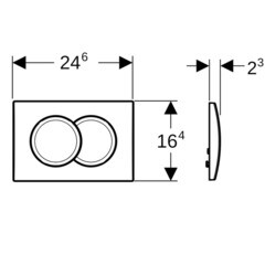 Клавиша смыва для инсталляций Geberit Delta 01 альпийский белый (115.107.11.1) - фото 4