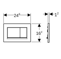 Клавиша смыва для инсталляций Geberit Sigma 30 черная (115.883.DW.1) - фото 4