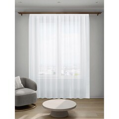 Изображение товара Тюль вуаль белый 300х320 см Decofest Марио с утяжелителем (153.731)