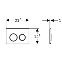 Клавиша смыва для инсталляций Geberit Omega 20 хром глянцевый/матовый (115.085.KH.1) - фото 5