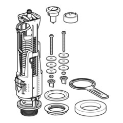 Клапан сливной Geberit двухрежимный кнопка металл хром (136.909.21.2) - фото 8