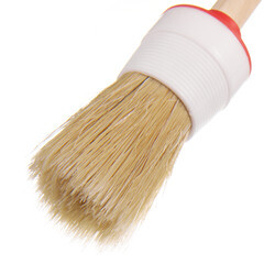 Кисть круглая натуральная щетина деревянная ручка d30 мм для эмалей и лаков на алкидной основе - фото 4