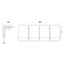 Угол наружный Альта-Профиль Туф Эко 580х150 мм кремовый - фото 2