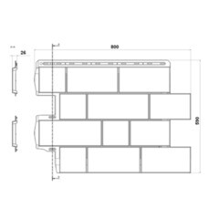 Панель фасадная Альта-Профиль Туф Эко 680х560 мм коричневый - фото 2