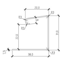 J-профиль Альта-Профиль 3000 мм белый 20 мм - фото 2