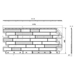 Панель фасадная Альта-Профиль Антик Эко 1160х420 мм графит - фото 2