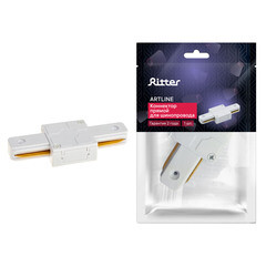 Коннектор для однофазного шинопровода прямой Ritter Artline белый (59743 2) - фото 18