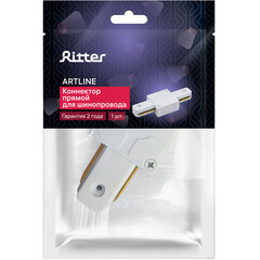 Коннектор для однофазного шинопровода прямой Ritter Artline белый (59743 2) - фото 13