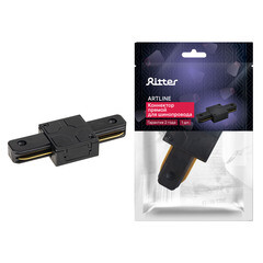 Коннектор для однофазного шинопровода прямой Ritter Artline черный (59744 9) - фото 16