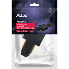 Коннектор для однофазного шинопровода прямой Ritter Artline черный (59744 9) - фото 11