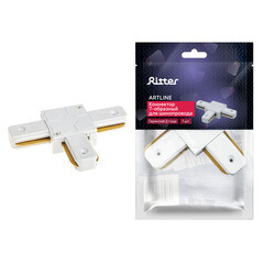 Коннектор для однофазного шинопровода T-образный Ritter Artline белый (59747 0) - фото 8