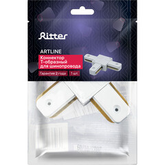 Коннектор для однофазного шинопровода T-образный Ritter Artline белый (59747 0) - фото 4