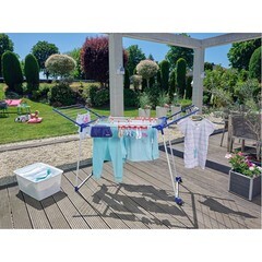 Сушилка для белья напольная Leifheit Pegasus Deluxe Mobile 20 м 660х1670х870 мм белая - фото 2