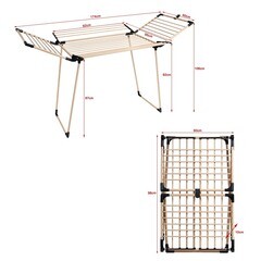 Сушилка для белья напольная Hausmann Annapurna 25 м 950х1740х1060 мм дерево - фото 2