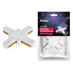 Коннектор для однофазного шинопровода Х-образный Ritter Artline белый (59749 4) - фото 9