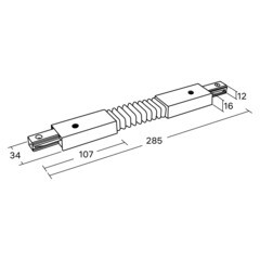 Коннектор для однофазного шинопровода гибкий Ritter Artline черный (59752 4) - фото 2