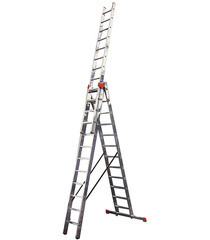 Лестница алюминиевая трансформер трехсекционная 12 ступеней Krause профессиональная - фото 1