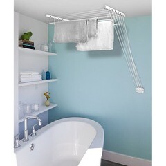 Сушилка для белья настенно-потолочная Violet Лифт 8,4 м 1400х430х1350 мм белая - фото 2