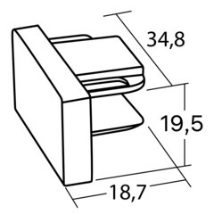 Заглушка для однофазного шинопровода Ritter Artline белая (23110 7) - фото 3