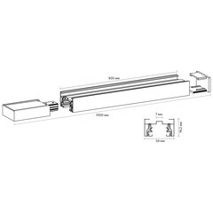 Шинопровод однофазный Ritter Artline 1 м черный (59785 2) - фото 2