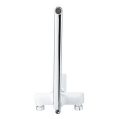 Смеситель для ванны Lavelly White Modern хром/белый однорычажный с длинным изливом с лейкой (623748) - фото 11