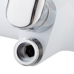 Смеситель для ванны Lavelly White Modern хром/белый однорычажный с длинным изливом с лейкой (623748) - фото 4