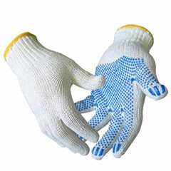 Изображение товара Перчатки х/б 3 нити с ПВХ покрытием серые 9 (L) (5 пар)