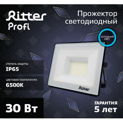 Прожектор светодиодный Ritter Profi 6500K 30 Вт IP65 черный - фото 4