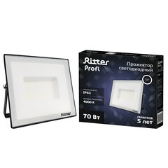 Прожектор светодиодный Ritter Profi 4000K 70 Вт IP65 черный - фото 12