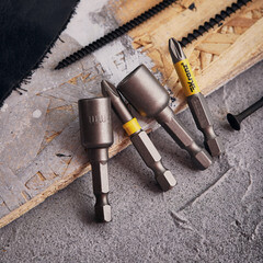 Набор бит Kranz (KR-92-0461) PH2/PZ2 50 мм с магнитным держателем (4 шт.) - фото 2