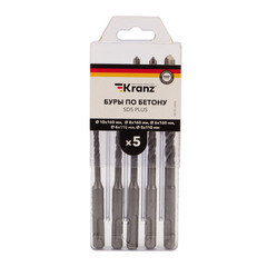 Набор буров SDS-plus Kranz 5-10 мм (5 шт.) (KR-91-0406) - фото 5