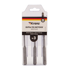 Набор буров SDS-plus Kranz 5-8 мм (3 шт.) (KR-91-0404) - фото 2