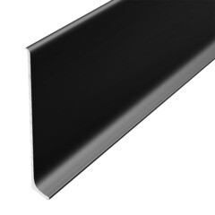 Плинтус алюминиевый напольный черный 80х11,2х2500 мм L-образный - фото 1