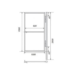 Калитка распашная каркас со столбом 1х1,5 м красно-коричневая - фото 2
