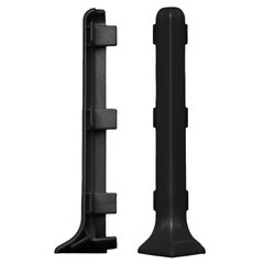 Изображение товара Угол наружный 80 мм черный для алюминиевого плинтуса (2 шт.)