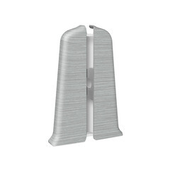 Изображение товара Заглушка торцевая Идеал Деконика 70 мм алюминий левая-правая Г-профиль (2 шт.)