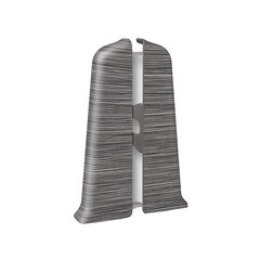 Изображение товара Заглушка торцевая Идеал Деконика 70 мм алюминий темный левая-правая Г-профиль (2 шт.)