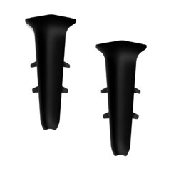 Изображение товара Угол внутренний Идеал Деконика 85 мм черный Г-профиль (2 шт.)