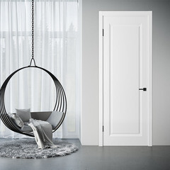 Дверь межкомнатная Норра 1 600х2300 мм эмаль белая глухая - фото 3