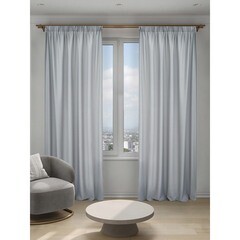 Штора креп светло-серая 150х270 см Decofest Элис (153.763) - фото 1
