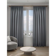 Изображение товара Штора креп серая 150х270 см Decofest Элис (153.761)