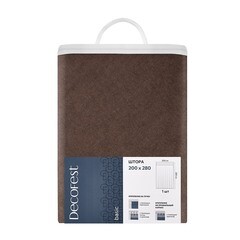 Штора канвас коричневая 200х280 см Decofest Софи (153.74) - фото 4