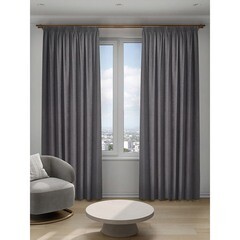 Штора канвас темно-серая 200х280 см Decofest Софи (153.738) - фото 1