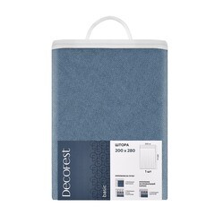 Штора канвас синяя 200х280 см Decofest Софи (153.737) - фото 5